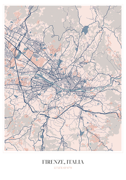 Stadsplattegrond van florence