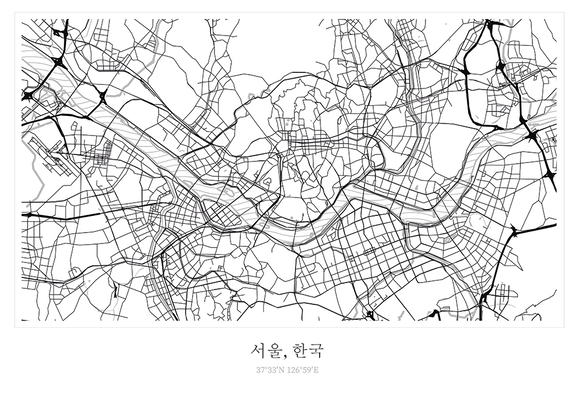 Stadsplattegrond van seoel