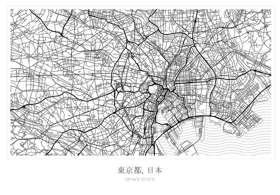 Stadsplattegrond van tokio