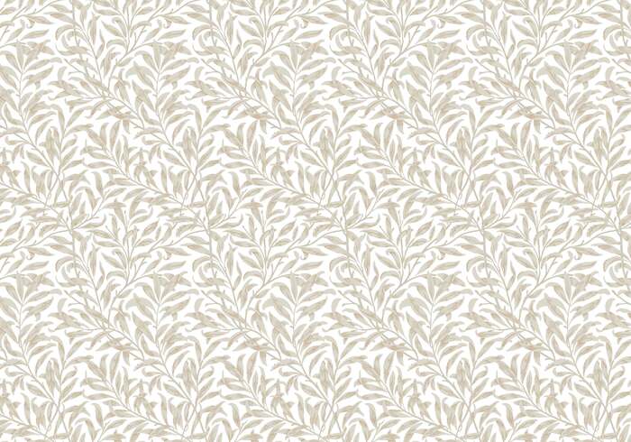 Delicate bladeren in beige