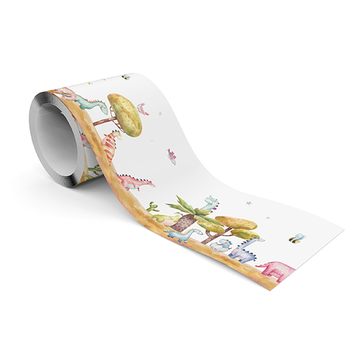 Behangrand leuke dinosaurussen