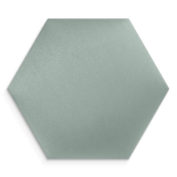 Wandkussen 15 mintgroene hexagon