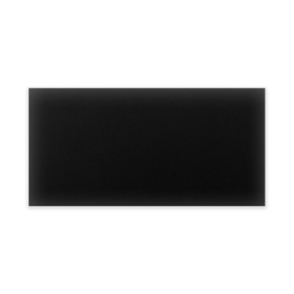 Wandkussen bekleed met ecoleder 60x30 zwarte rechthoek