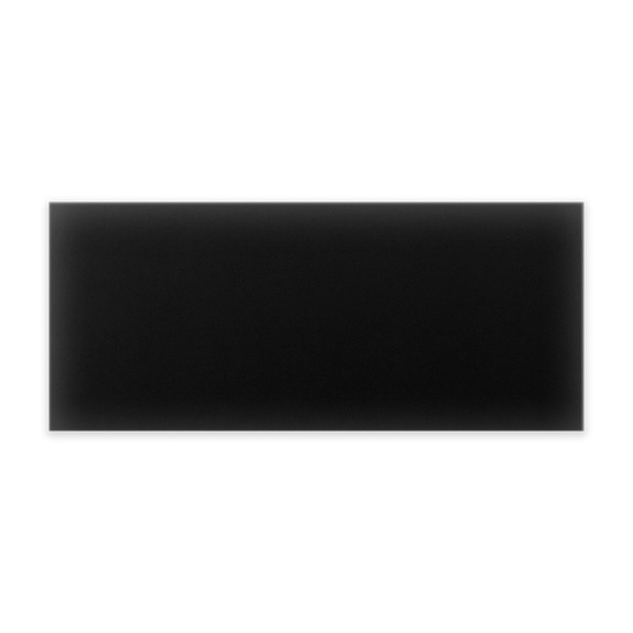 Wandkussen bekleed met ecoleder 70x30 zwarte rechthoek