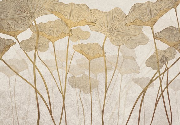 Grote boho-bladeren op een gestructureerde achtergrond