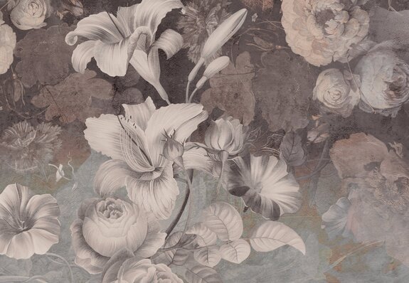 Monochrome vintage bloemen