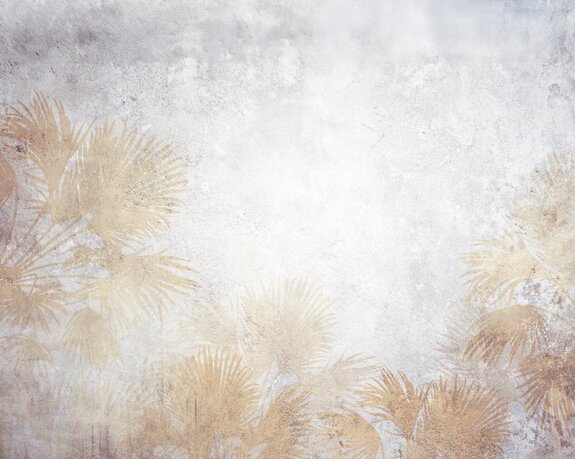 Exotische vegetatie op grijs beton