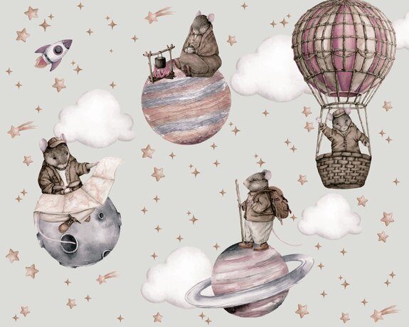 Dieren met planeten in de ruimte