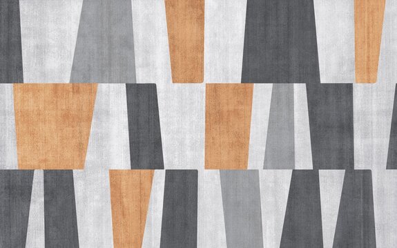 Oranje en grijs geometrisch patroon met textuur