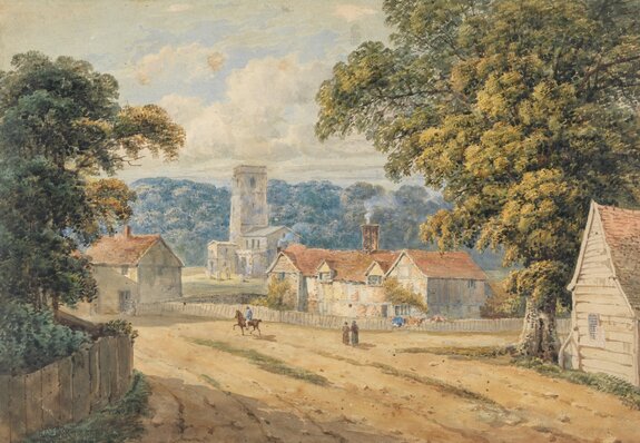 Het idyllische landschap van een landelijke nederzetting