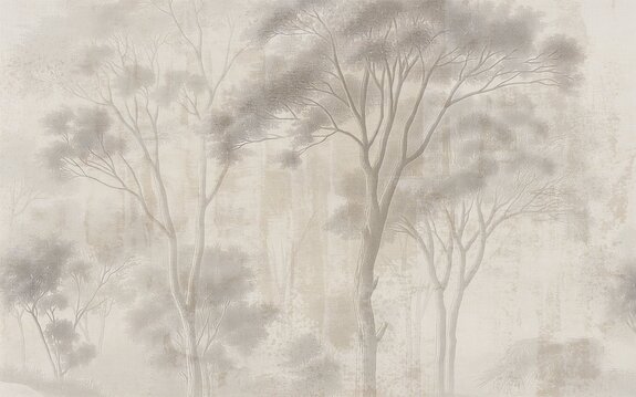 Landschap met bomen, beige compositie