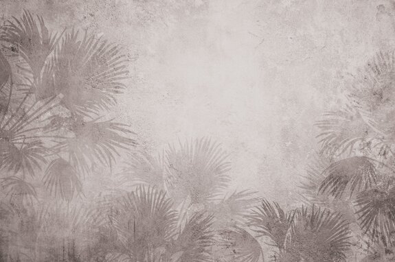 Exotische vegetatie op een betonnen achtergrond