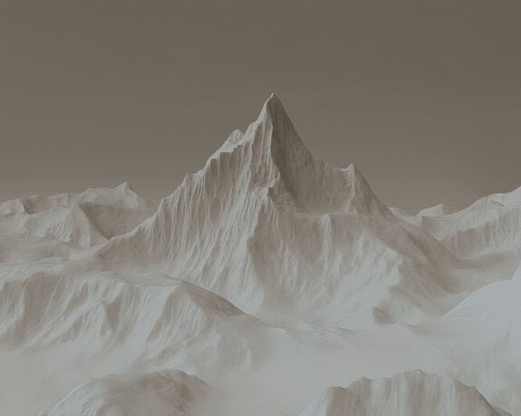 Abstract 3d berglandschap