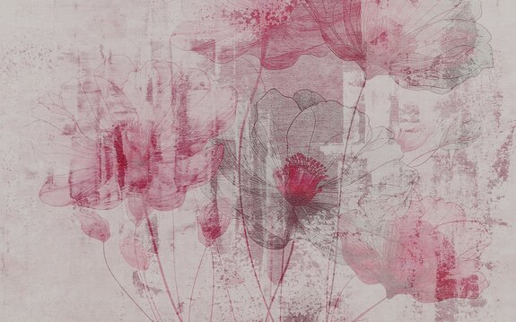 Roze bloemen op een gestructureerde achtergrond