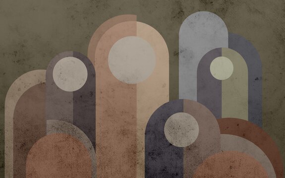 Geometrische vormen modern patroon op een gestructureerde achtergrond