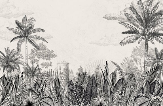 Monochroom landschap natuur laat vlekken achter