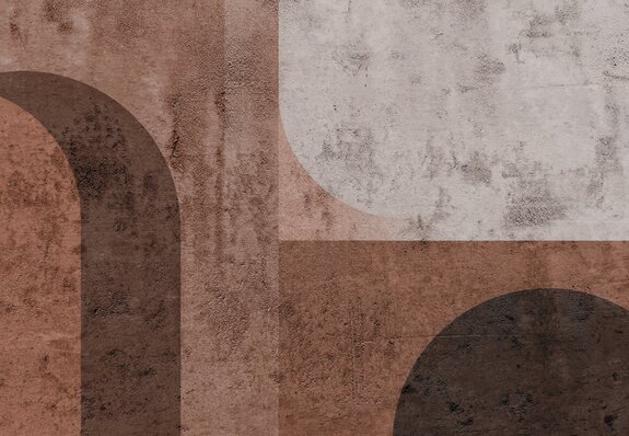 Geometrische figuren, moderne compositie in brons