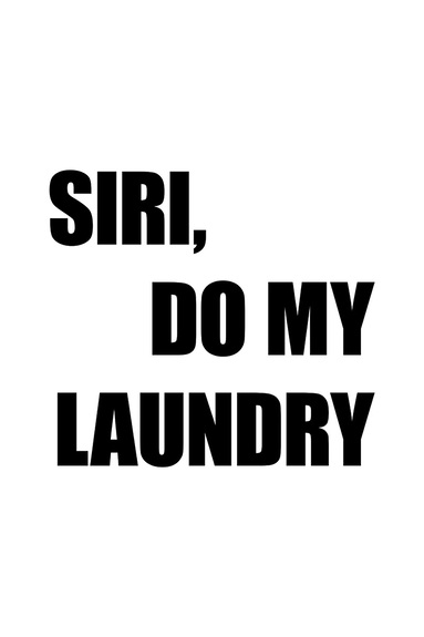 Zwart wit citaat siri do my laundry