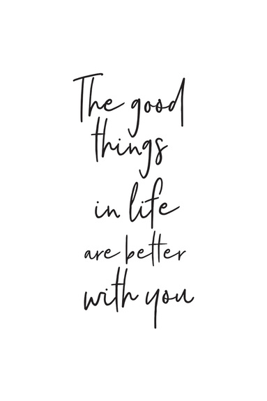 Zwart wit spreuk in minimalistische stijl