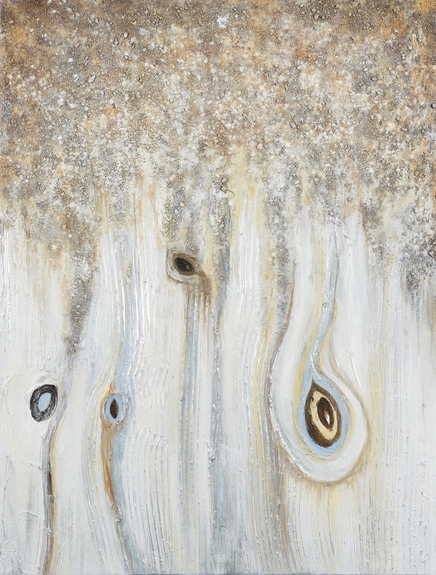 Moderne abstractie met getextureerde houtdetails