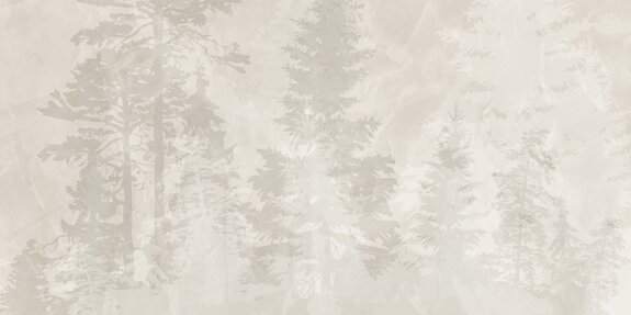 Mistig naaldbos in beige minimalistisch patroon