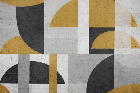 Geometrische vormen op beton