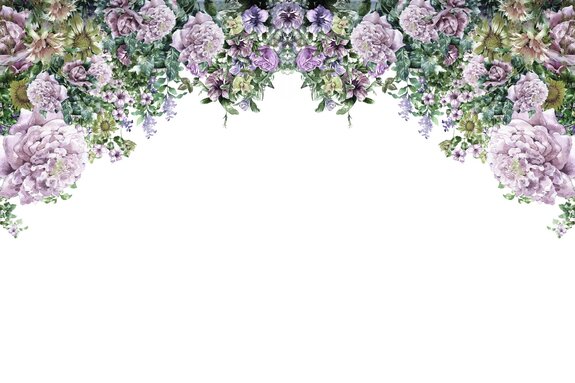 Delicate roze bloemen op een witte achtergrond