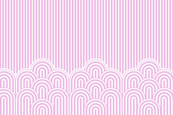 Roze patroon met verticale strepen en bogen