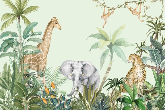 Exotische jungle met wilde fauna