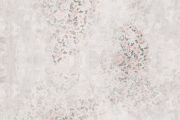 Bloemenmandala op een lichte achtergrond