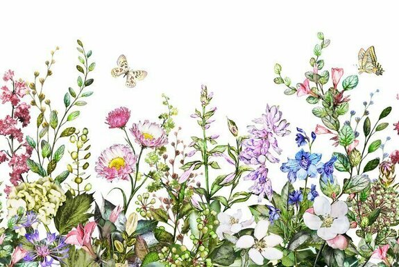 Pastelkleurige bloemenillustratie