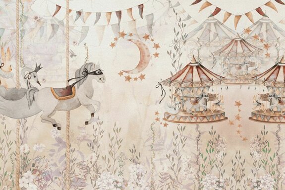 Pretpark in aquarelstijl