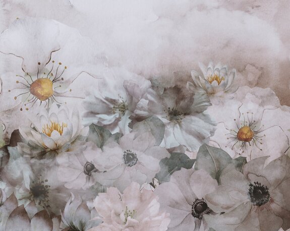 Met waterverf geschilderde wilde bloemen