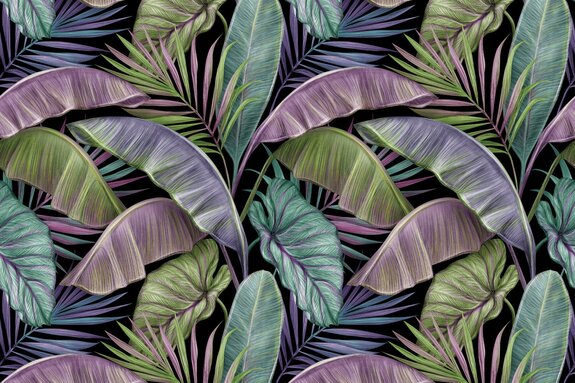 Palmbladeren in een exotische opstelling