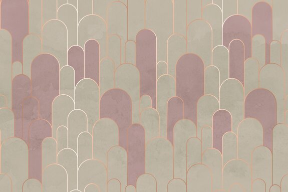 Beige en roze strikken met gouden accenten