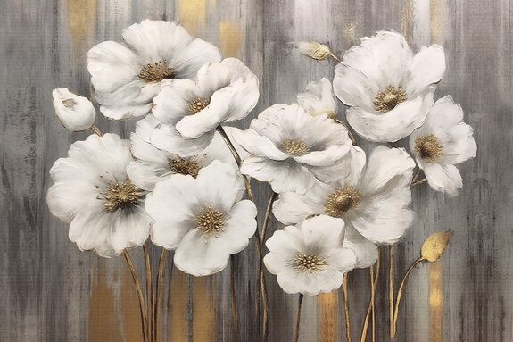 Artistieke wilde bloemen in abstracte vorm