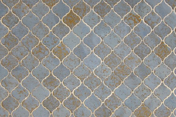 Imitatie geometrische blauwe tegels