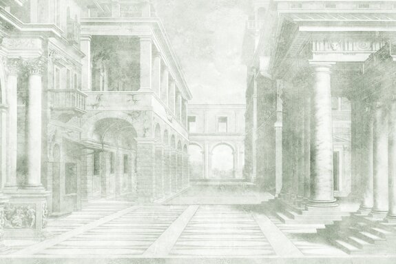 Oude architectuur in grijs