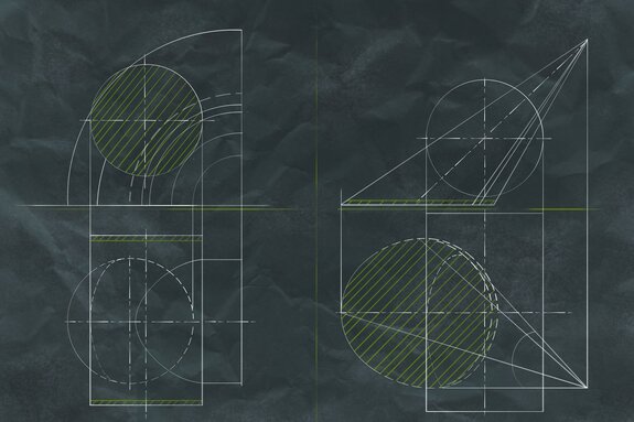 Lineaire tekening van geometrische patronen