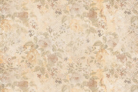 Subtiele wilde bloemen in beige tinten
