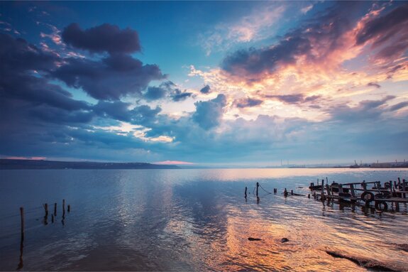 Clouds over the lake