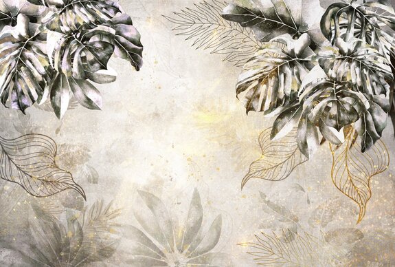Abstracte monstera-bladeren