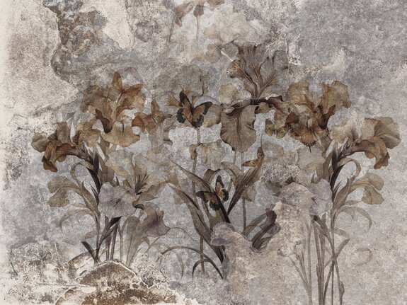 Vintage bloemen- en vlinderpatroon