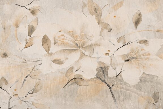 Een bloem in een beige kleurenpalet