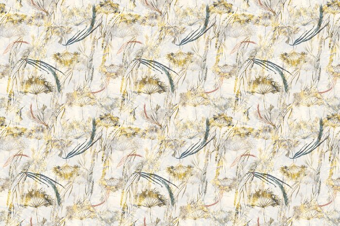 Aquarel wilde bloemen en paardenbloemen in een natuurlijk plantenmotief