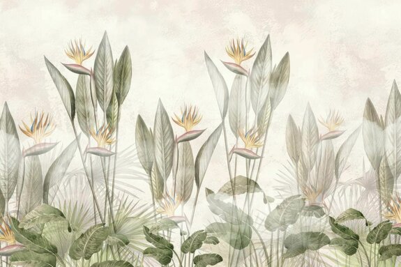 Tropische bloemen en bladeren