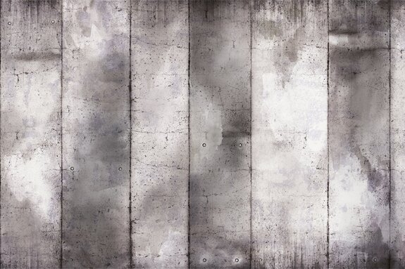 Een muur van grijze betonblokken