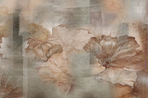 Subtiele bloemen op een gestructureerde achtergrond