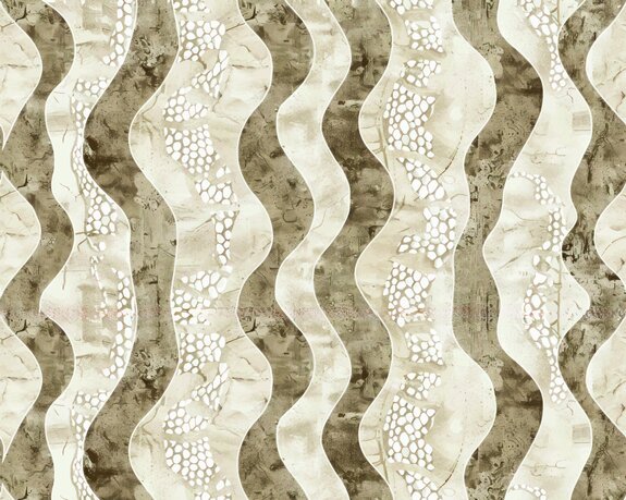 Een delicaat mozaïek met golvende vormen