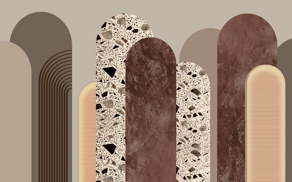 Verschillende texturen op bruine bogen